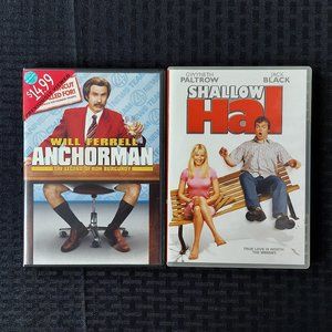ANCHORMAN THE LEGEND OF RON BURGUNDY & SHALLOW HAL - 2 BUNDLE DVD SET